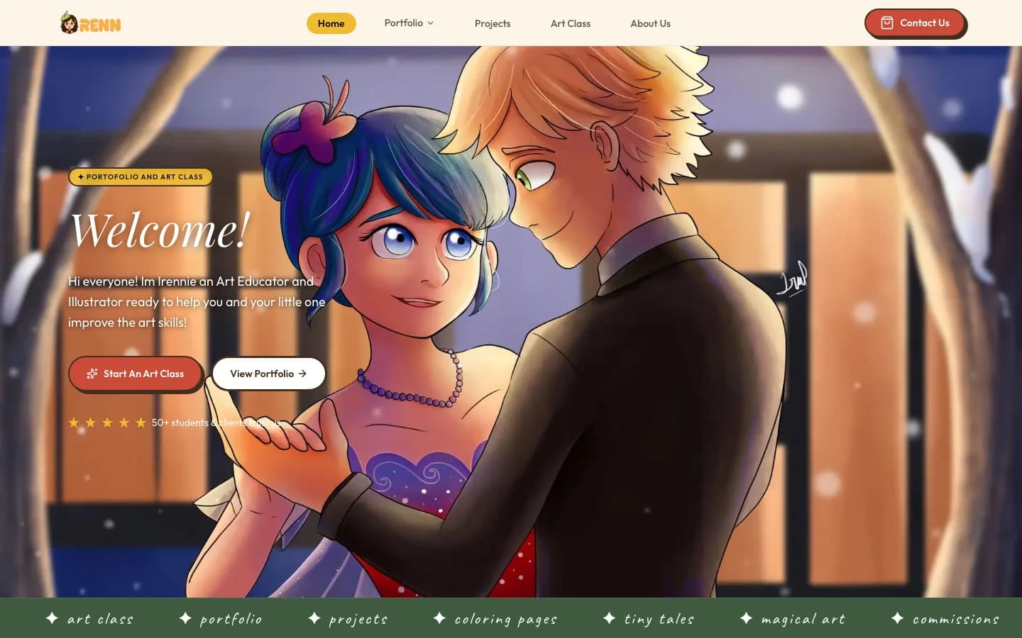 Irennie — Art Studio website — Home